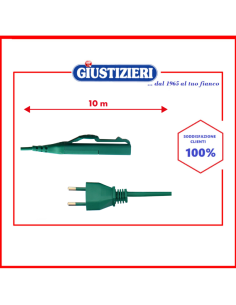 cavo verde 10mt 2x0,75mm spina italia adattabile x modello f - giustizierishop.it
