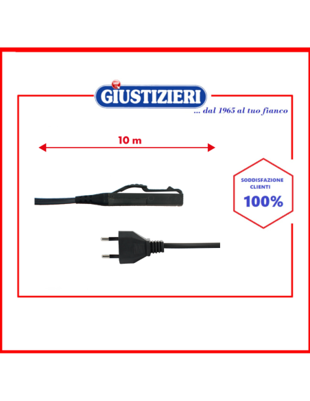 cavo alimentazione grigio 10 mt adattabile folletto vk150 - giustizierishop.it