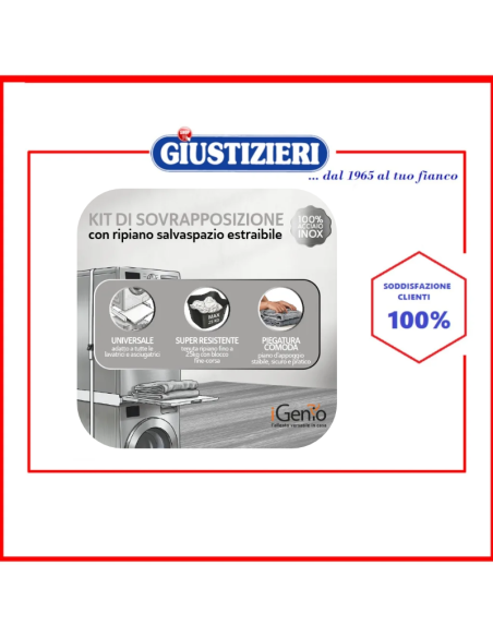 898 - kit di sovrapposizione con ripiano salvaspazio estraib - giustizierishop.it