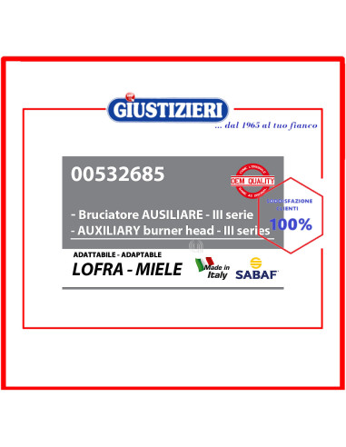 bruciatore ausiliare serie 3 compatibile con piano cottura lofra