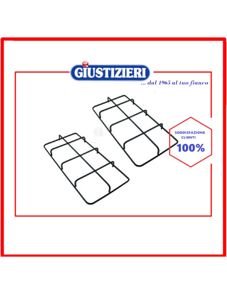 set 2 griglie 460x225mm piano cottura smeg