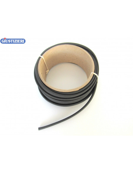 50gv0001 tubetto guaina in vetrotex nera diametro 4 protettivo alta temp. 10 mt