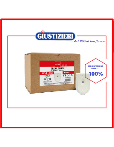 set 10 prese diritte italiane 2p+t 16a
