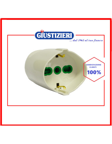 set 5 prese bipasso italiane shuko 2p+t 16a