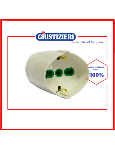 set 5 prese bipasso italiane shuko 2p+t 16a