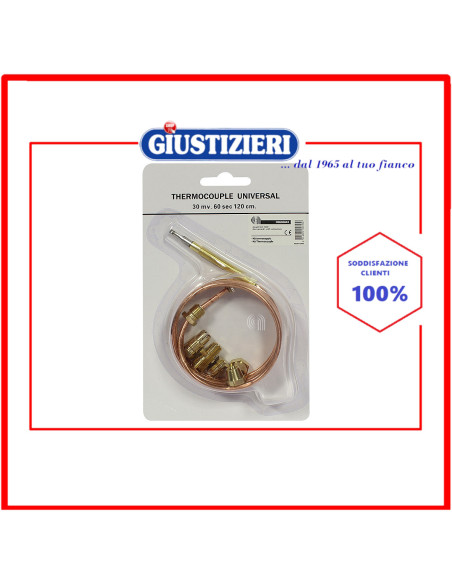 kit termocoppia con raccordi 120cm piano cottura universale