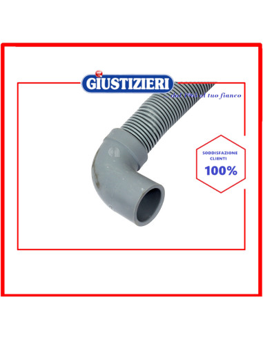 tubo scarico con pipa 3,5m 90° lavatrice universale