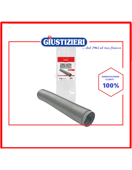 tubo in alluminio diam.100mm 2mt mondo cappa aspirante universale