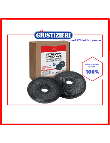 set 2 filtro carbone circolare type d190 mondo cappa aspirante electrolux bosch