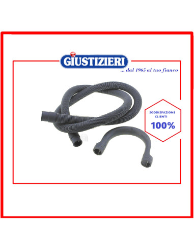 kit tubo scarico con supporto 2m lavatrice universale