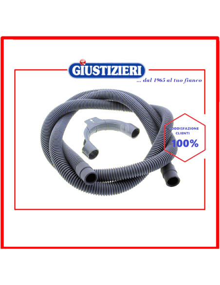 kit tubo scarico con supporto 2,5m lavatrice universale