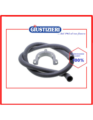 kit tubo scarico con supporto 1,5m lavatrice universale