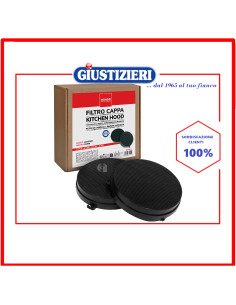 set 2 filtro carbone circolare type 6 mondo cappa aspirante airlux