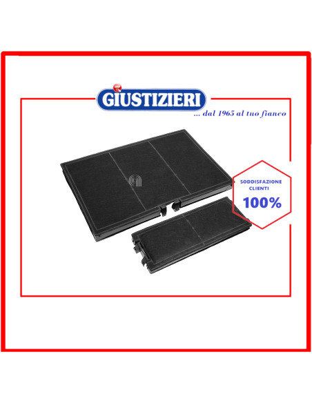 set 2 filtro carbone rettangolare mondo cappa aspirante bosch