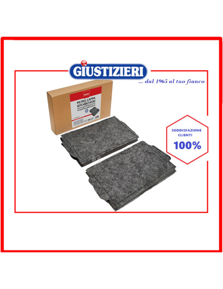 set 2 filtro carbone rettangolare mondo cappa aspirante compatibile con miele