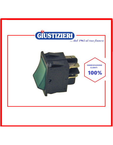 interruttore bipolare luminoso 4 contatti 22x30mm piccolo elettrodomestico universale