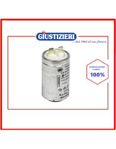 condensatore metallico 8uf originale asciugatrice electrolux
